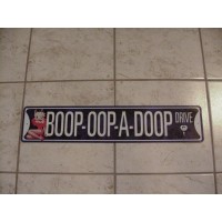Betty Boop Tin Sign "boop-oop-a-doop Drive" Design